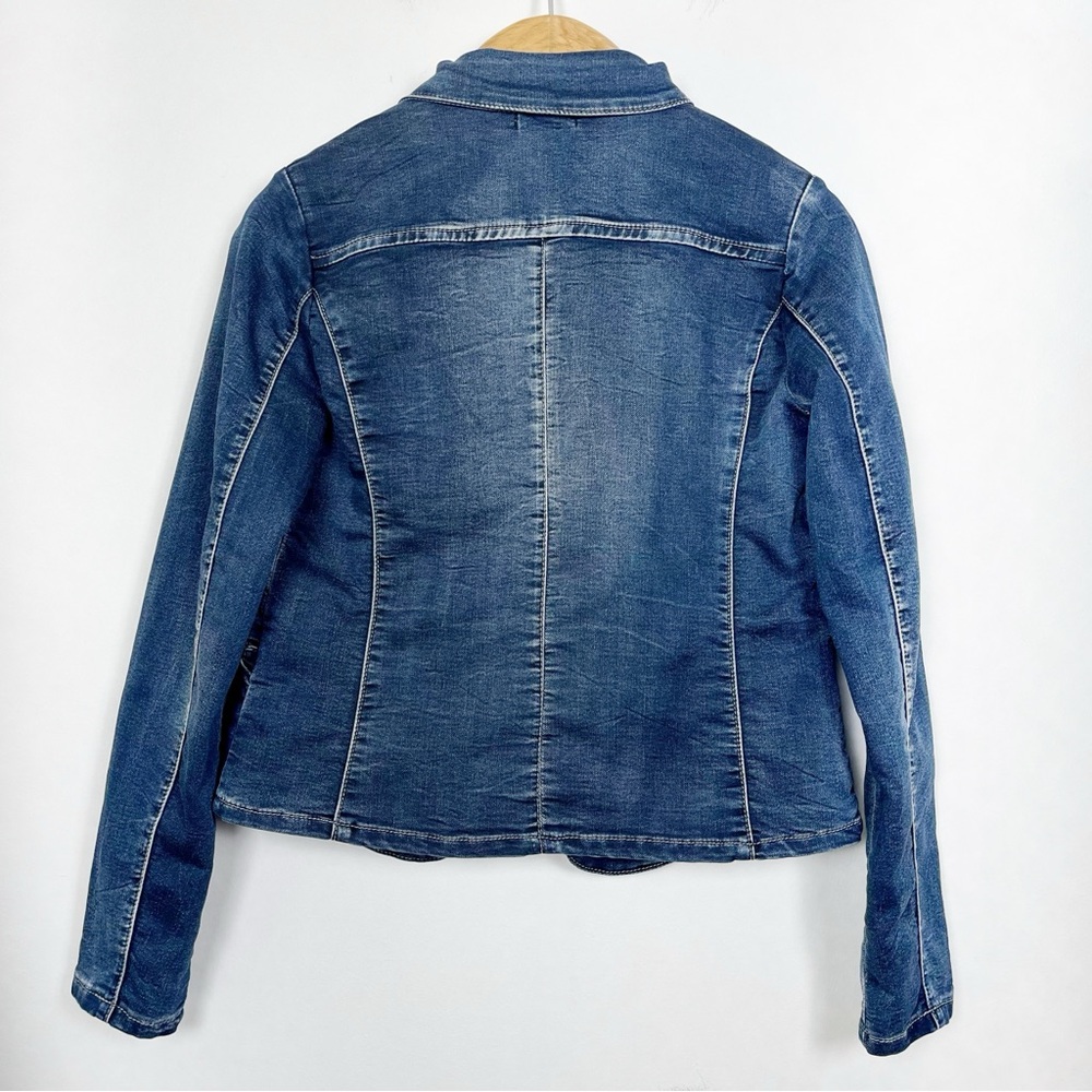 Women's‎ Classic Blue Denim Jacket Blazer Size Small - Picture 7 of 13